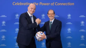 FIFA President Gianni Infantino and Algorand founder Silvio Micali